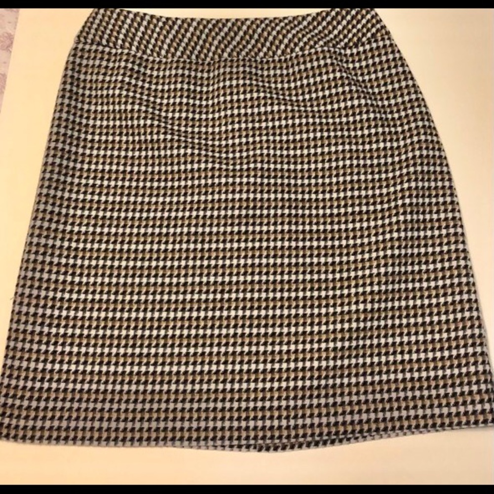 Talbots houndstooth lined pencil skirt- SZ 14